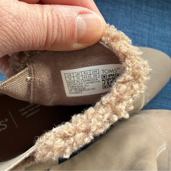 TOMS Taupe Chelsea Boots NWT Sz 12 - Picture 5 of 6